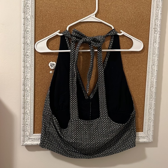 Free People Black & White Plaid halter top - Picture 3 of 3